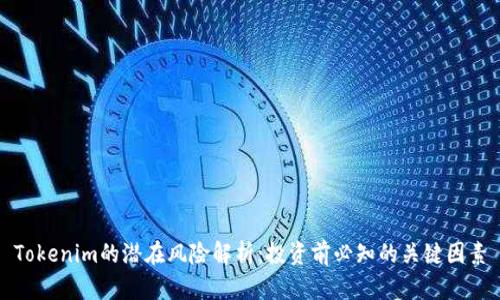 Tokenim的潜在风险解析：投资前必知的关键因素